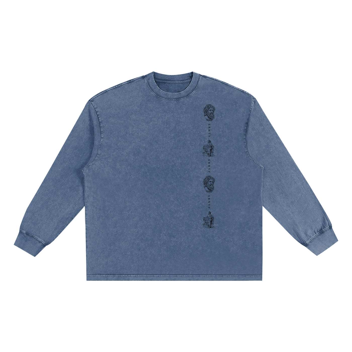Snow Washed Oversize Crewneck