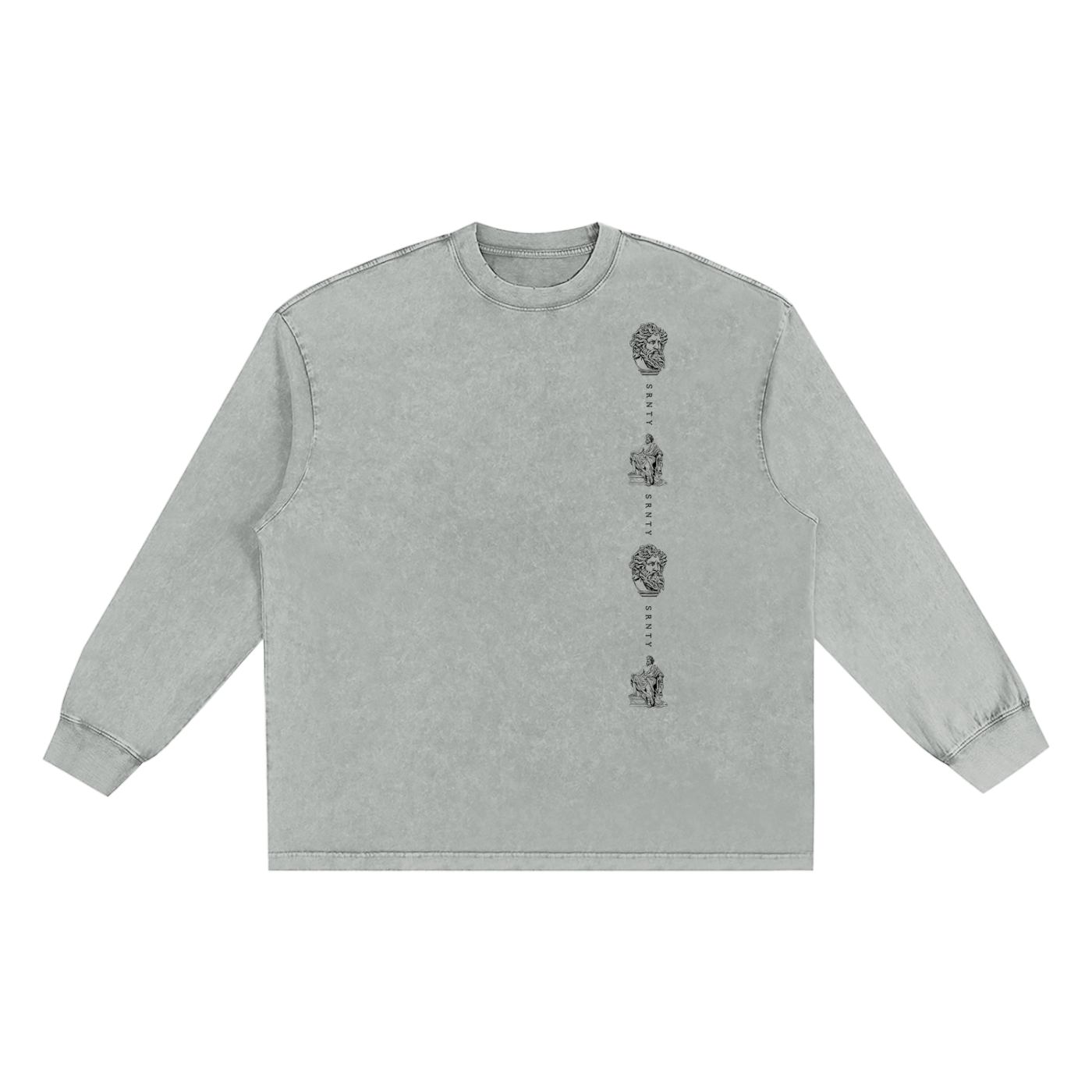Snow Washed Oversize Crewneck