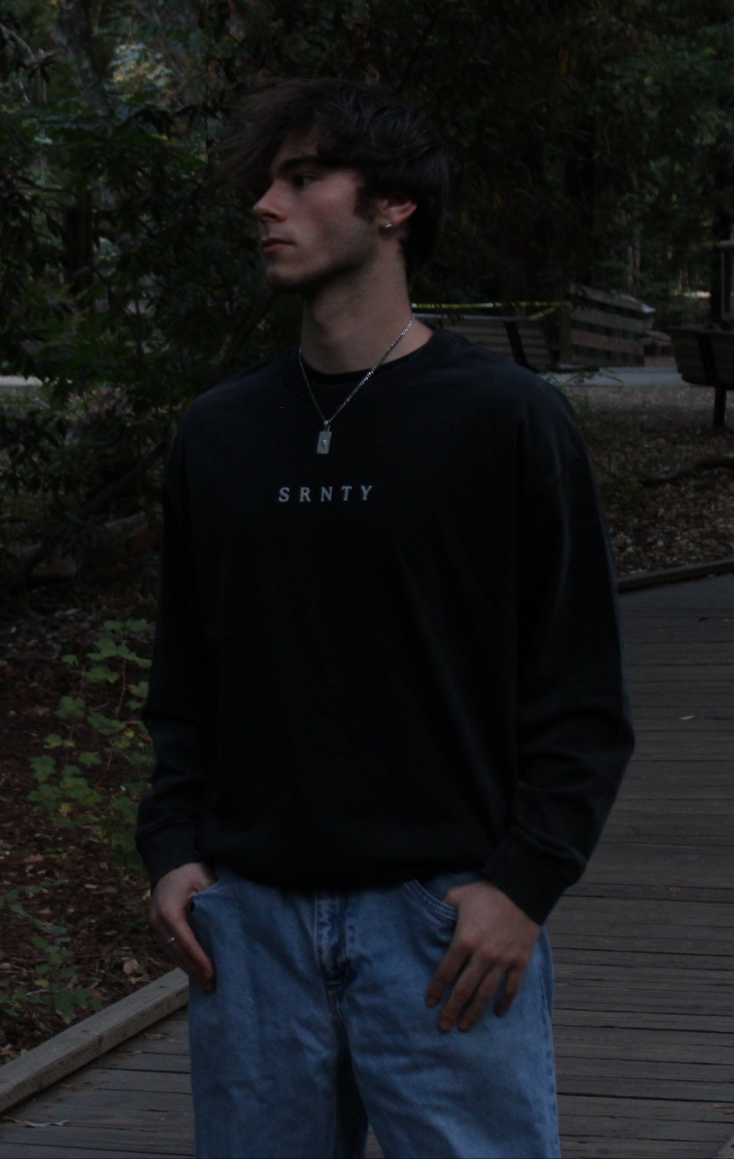 Snow Washed Oversize Crewneck