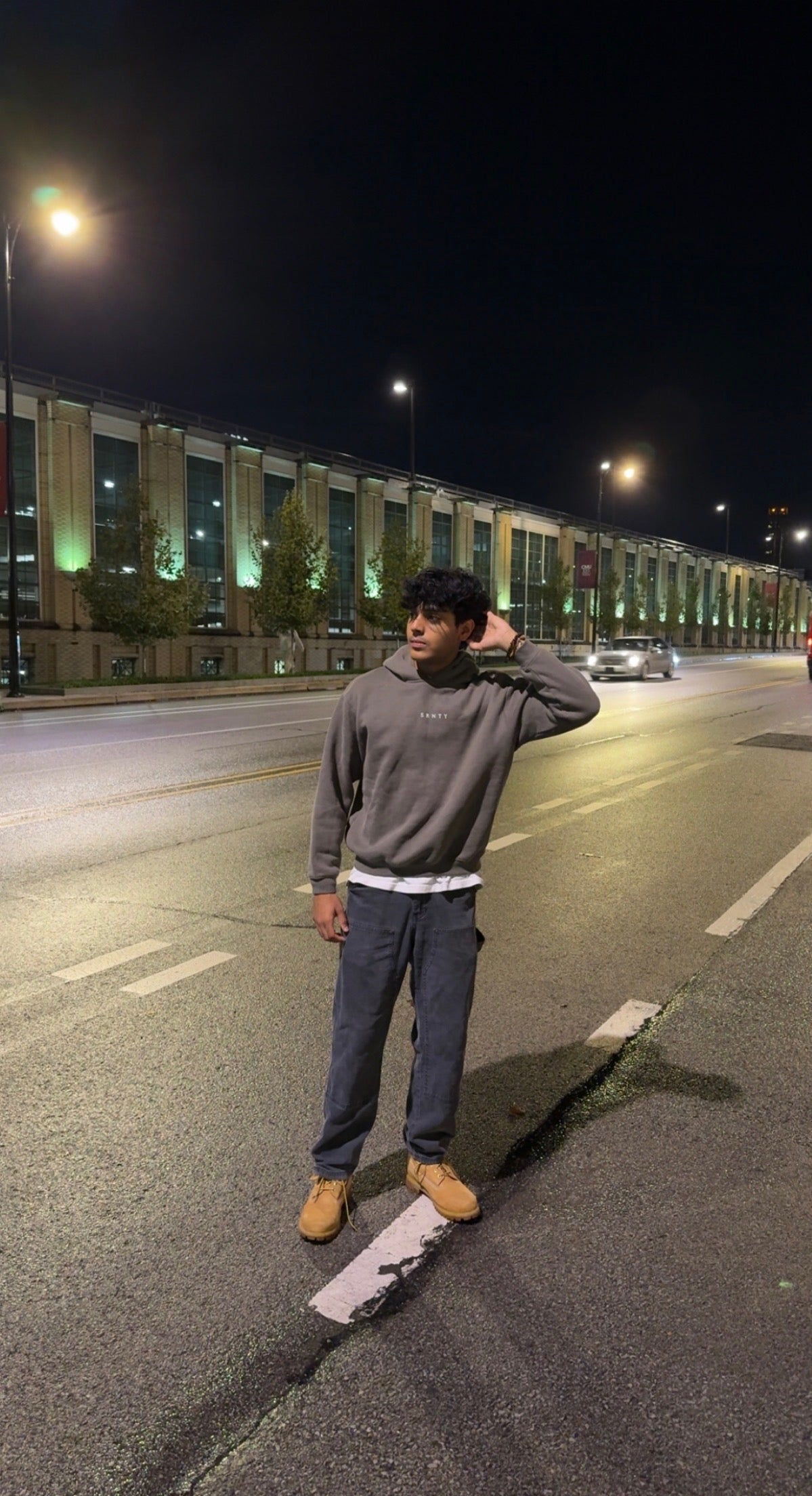 Fleeced Cuffed Bottom Hoodie