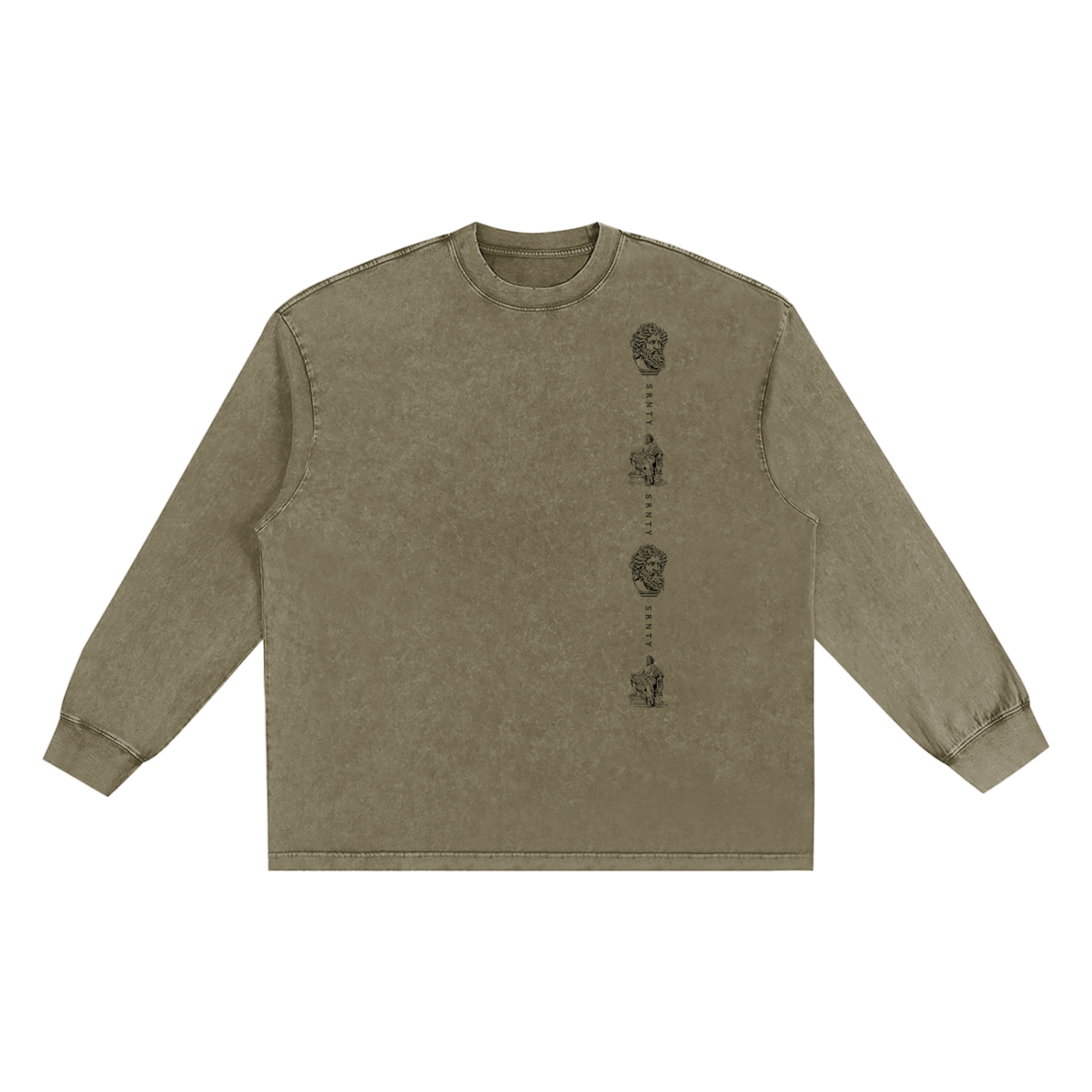 Snow Washed Oversize Crewneck