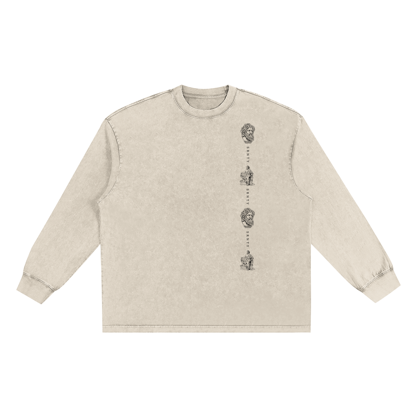 Snow Washed Oversize Crewneck