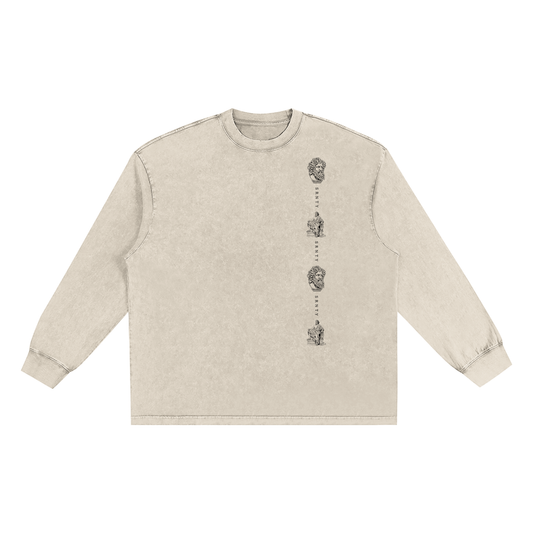 Snow Washed Oversize Crewneck